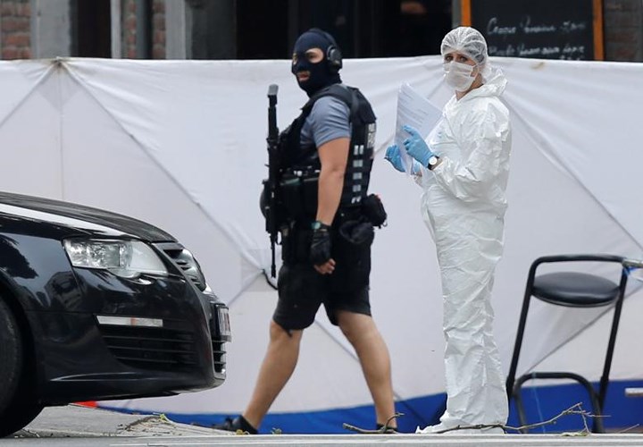 Hiện trường tấn công khủng bố tại Bỉ làm 3 người thiệt mạng